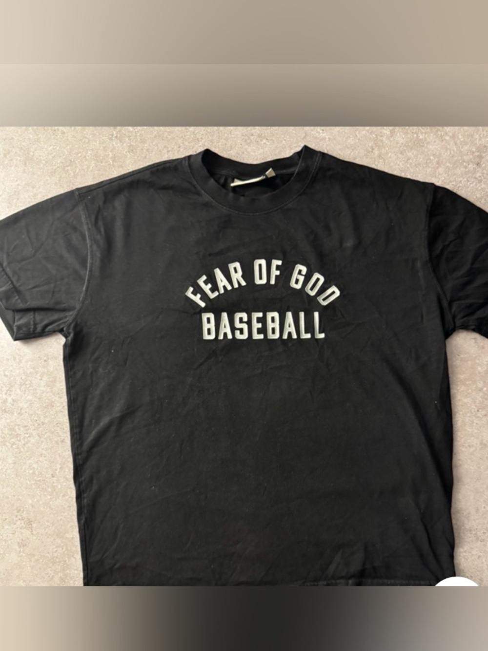 Fear of God Black Baseball Tee